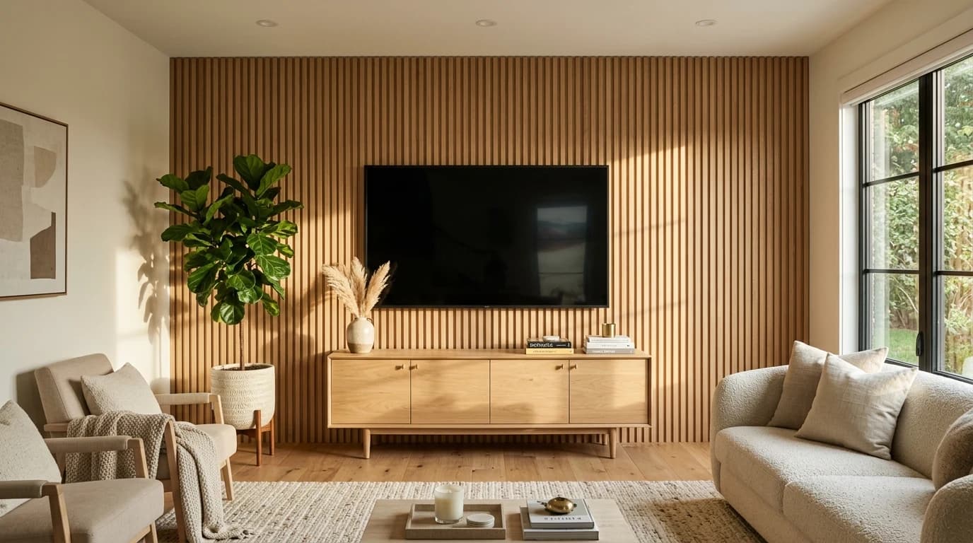 Salon et meuble TV sur mesure Moblio