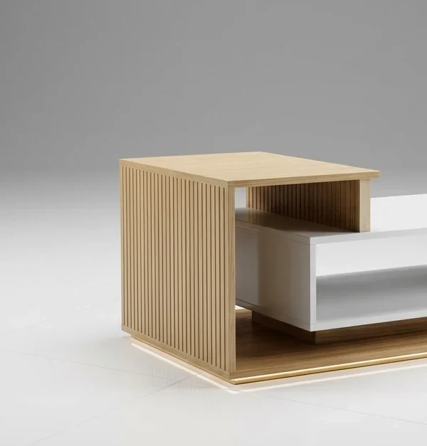 Table Monolithe Calacatta & Noyer Moblio - Photo 3
